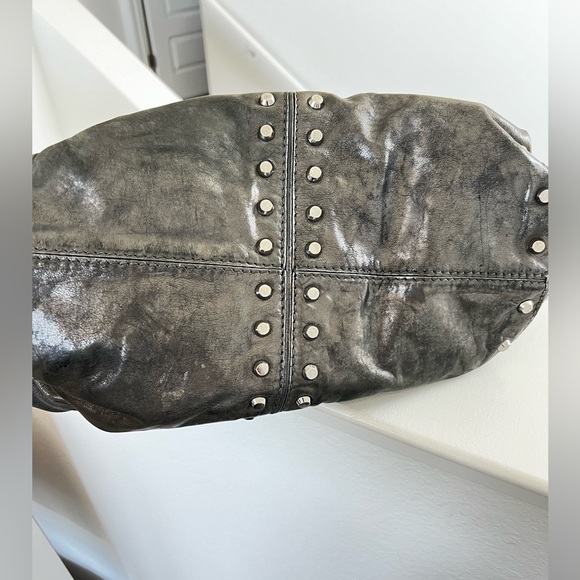 Michael Kors metallic gray leather tote - Picture 2 of 8